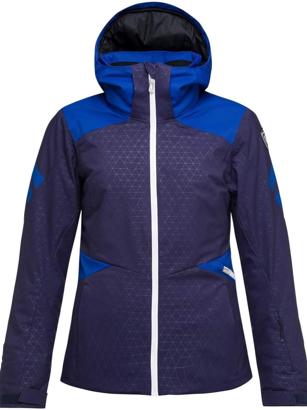 Rossignol Women's Two-Tone Blue Hooded Ski Jacket